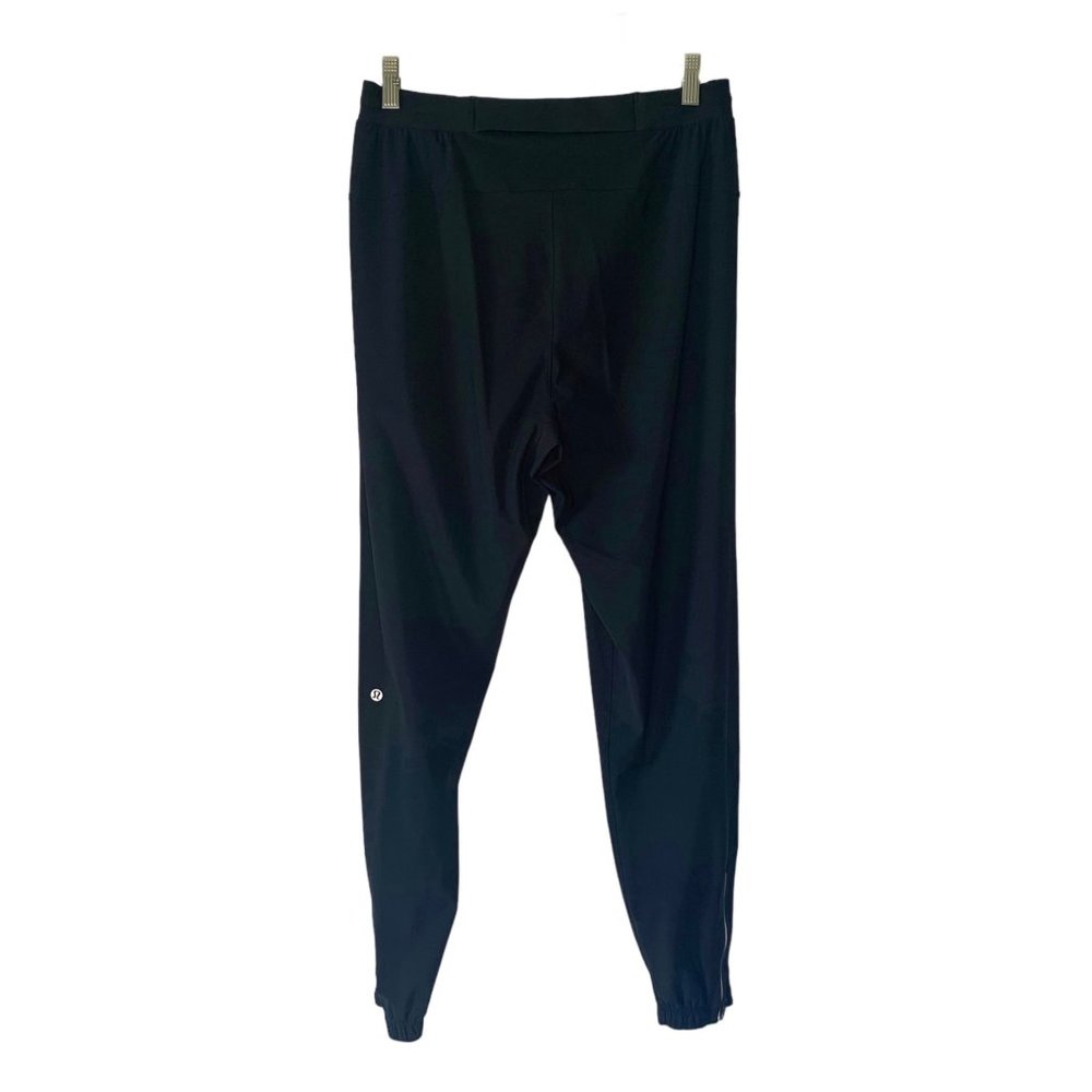 •SOLD•LULULEMON Black Men's Zip-Hem Elastic Waist Surge Running Joggers Medium - Picture 8 of 9